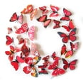 thumbnail image 1 of 12 pegatinas de pared de mariposa de PVC, decoración de mariposas para fiesta de boda, color rojo Tmvgtek Oficina Multiescena Multifunción, 1 of 6