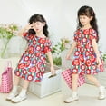 thumbnail image 5 of gdxvjhbj Robes Mignonnes pour Enfants Robe Fillette Robe Sans Manches à Volants pour Filles Tenues d'Été Robe de Plage 3T 4T (Rose Vif,3-4 Ans), 5 of 5