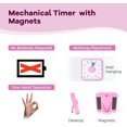 thumbnail image 2 of duomi-Countdown Timer 7.5 inch, 60 Minute 1 Hour Visual Timer for Classroom Teaching Tool Office Meeting, Mechanical Countdown Clock for Kids Exam Time Management Magnetic, Ombre Pink Macarons, 2 of 4