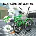 thumbnail image 3 of VEVOR Foldable Adult Tricycle 26 Wheels,7-Speed 3 Wheels Trike, Colorful Bike with Basket, Portable and Foldable Bicycle for Adults Exercise Shopping Picnic Outdoor Activities,Green, 3 of 9