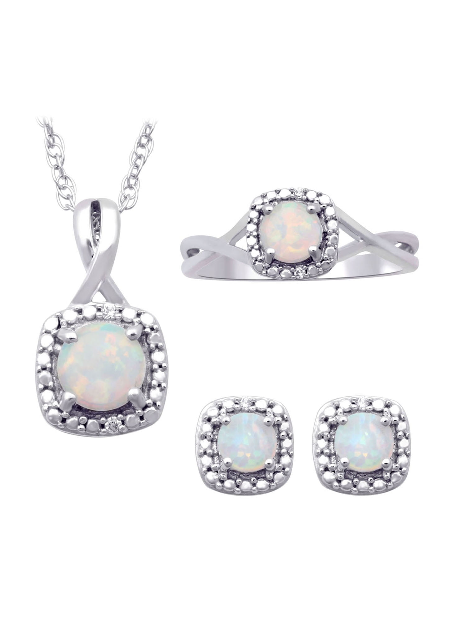 Opal jewelry hotsell set walmart