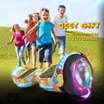 thumbnail image 2 of Flash Wheel Hoverboard 6.5" Bluetooth Speaker with LED Light Self Balancing Wheel Electric Scooter, Sweet Gummy, 2 of 6