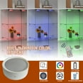 thumbnail image 3 of GZXS 65.8"H Freestanding Display Cabinet with 2 Glass Doors and 2 Drawers, 4-Shelf Curio Cabinet with 2 LED Lights and Remote Control (White+Natural), 3 of 9