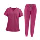thumbnail image 1 of Conjunto de uniforme médico para mujer, trajes de trabajo de enfermera para spa y belleza. Rosa, 1 of 9