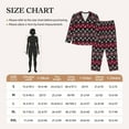 thumbnail image 4 of Rateoe red Minimalist Snowflake Pattern Womens Pajamas Set Long Sleeve Sleepwear Button Down Nightwear Soft Cotton Pj Lounge Sets-XX-Large, 4 of 7