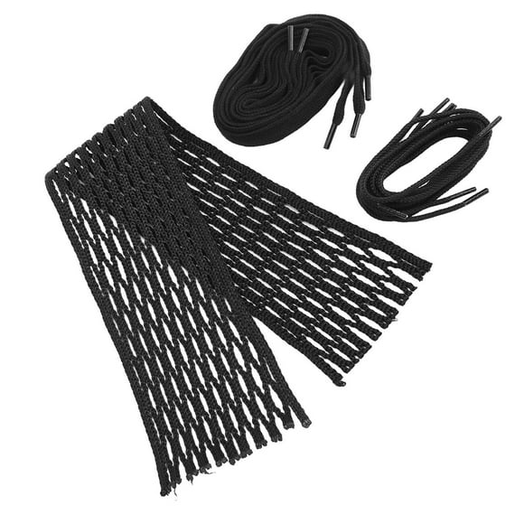 Lacrosse Mesh String, Nylon Black Lacrosse Mesh Piece Woven String for Training