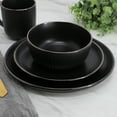 thumbnail image 6 of Elama Leo 16 Piece Stoneware Dinnerware Set In Black, 6 of 6