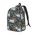 thumbnail image 2 of Balery Cute Sloth Vintage Canvas Backpack for Men and Women - Large Capacity, Durable Travel Laptop Bag for School, Work, Hiking, and Outdoor Activities, 2 of 7
