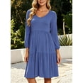 thumbnail image 2 of Women's Long Sleeve Maternity Dress Ruffle Maternity Clothes for Women, 2 of 8