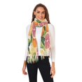thumbnail image 2 of FORMRS Womens Scarf Winter Soft Long Big Warm Shawls Wrap Tassel Scarves, Citrus Leaves, 2 of 9