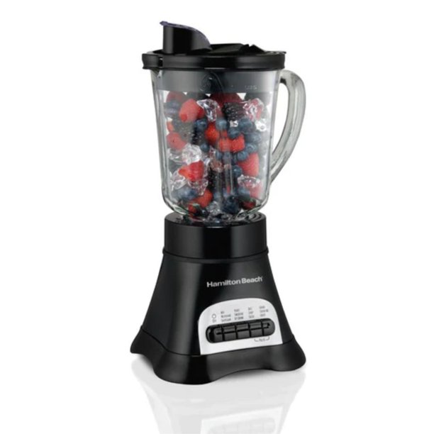 Licuadora Hamilton Beach Jarra de Vidrio 40 oz de 12 Funciones | Licuadora con Sistema Wave-Action Tritura Hielo Multifunción (Reacondicionado)