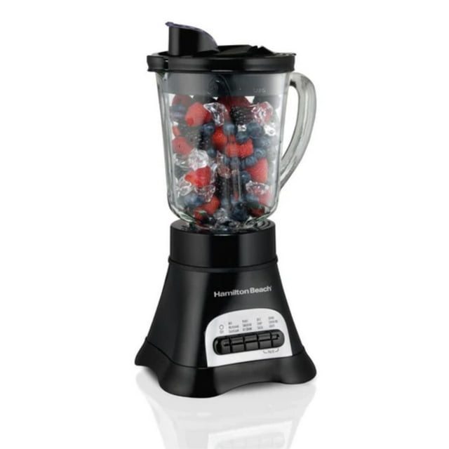 Licuadora Hamilton Beach Jarra de Vidrio 40 oz de 12 Funciones | Licuadora con Sistema Wave-Action Tritura Hielo Multifunción (Reacondicionado)