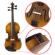 thumbnail image 4 of Violín 4/4 EQ acústico de tamaño completo Violín eléctrico Kit de violín Tablero de madera maciza de pícea con arco Estuche rígido Reposabrazos Cable de audio Cuerdas adicionales Paño limpio Retro Sun Tomshoo Violín, 4 of 6