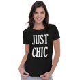 thumbnail image 3 of Cute Fashionista Attitude Just Chic Womens Fitted Plus Size Graphic Tee Brisco Brands 2X, 3 of 5