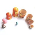 thumbnail image 4 of Muñecas De Anidación 5 uds muñecas rusas de madera trenzadas muñecas Matryoshka tradicionales de dibujos animados, 4 of 8