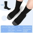 thumbnail image 7 of 10 Pairs Men's Moisture Control Crew Socks, DISEN Cushioned Athletic Work Boot Socks, Size 7-11.5, Black/White, 7 of 7
