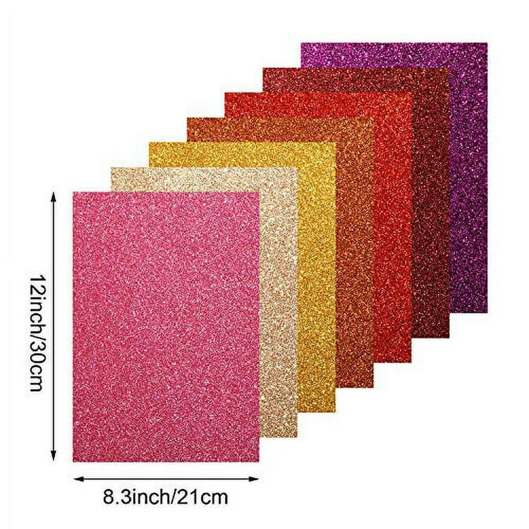 20 Pieces Shiny Glitter Faux Leather Sheets PU Faux Leather Fabric