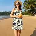 thumbnail image 3 of Xecao Manette de Jeu pour Robes d'Été pour Femmes Robes Décontractées de Plage Robes Sans Manches T-Shirt Robe Évasée avec Poches, 3 of 7