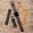 thumbnail image 2 of Gators Premium Leather Unisex Watch Band for Apple Watch - 42/44/45/49mm(46mm Series 10) Long Black by Affinity Bands, 2 of 5