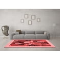 thumbnail image 3 of Ahgly Company Indoor Square Abstract Red Contemporary Area Rugs, 7' Square, 3 of 4