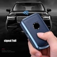 thumbnail image 2 of MYG Aluminium Leather Car Key Fob Case Cover Holder Shell For Volvo S60 S90 XC60 V90, 2 of 9