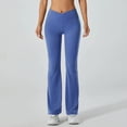 thumbnail image 6 of DHFJKG High Waist Flare Yoga Pants Women Breathable V Cross Bootcut Bell Bottoms Trousers For Gym Workout, 6 of 6