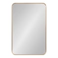thumbnail image 2 of Kate and Laurel Zayda Radius Rectangle Framed Wall Mirror, Gold 20x30, 2 of 9