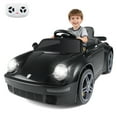 thumbnail image 1 of Gymax 12V Licensed RUF CTR Kids' Electric Vehicle w/Remote Control LED Lights Music Black, 1 of 10