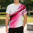 thumbnail image 2 of Holiday Shirt for Men Graphic Print Short Sleeve Blend Modern Beach Vacation Essentials,Red,XS, 2 of 4