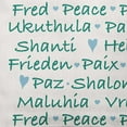 thumbnail image 2 of Simply Daisy Mint Colored Words of Peace Christmas Soft Spun Polyester Decorative Throw Pillow, 14" x 20", 2 of 3