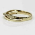 thumbnail image 2 of 0.50Ct Round Cut Simulated Diamond Women's Criss Cross Engagement Ring 14k Yellow Gold Plated Silver For Her, 2 of 5