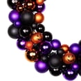 thumbnail image 5 of Northlight Jack-O-Lanterns Shatterproof Ball Ornament Halloween Wreath - 24" - Unlit, 5 of 10
