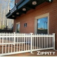 thumbnail image 3 of 3.1ft H x 5.4ft W (1 Panel + 1 Post) Freestanding Zippity Kensington Fence Kit, White Vinyl Picket Fence Panel, Portable Outdoor & Indoor Fence for Temporary Events, Easy Install for Backyard ZP19069, 3 of 10