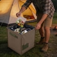 thumbnail image 4 of Foldable Collapsible Camping Storage Bin, Waterproof Outdoor Trash Can for Picnic, Brown, 4 of 6