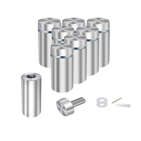 Osring 3/4 x 2 Inch Sign Standoff Screw Hardware, Stainless Steel Standoffs Wall Mounting Acrylic Board, Glass Panel and Plexiglass Picture, 8 Pack