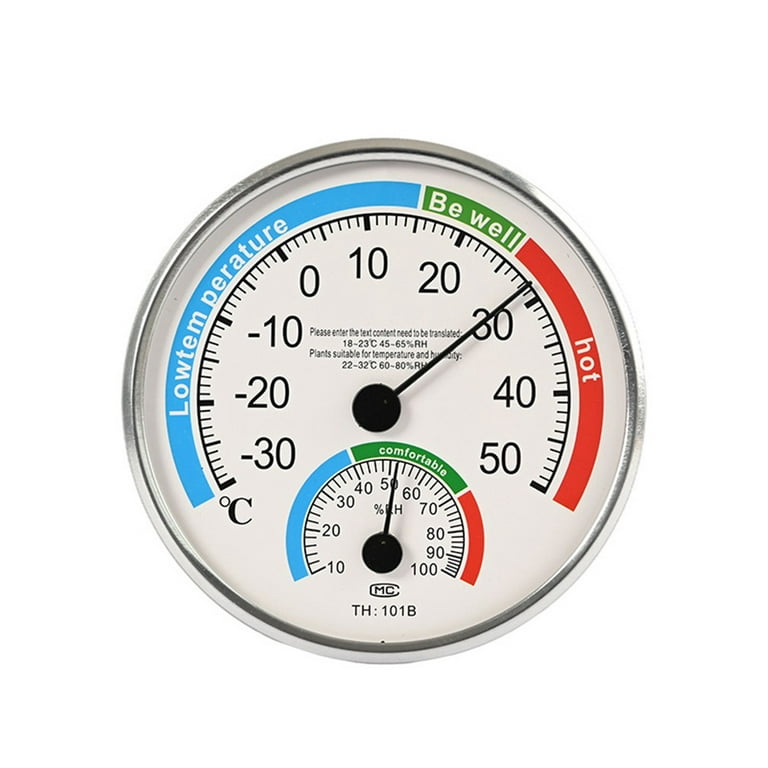 1 Pcs Mini Indoor Thermometer Hygrometer Analog 2 in 1 Temperature Humidity  Monitor Gauge for Home