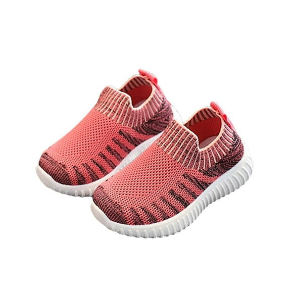 Boys Shoes,Breathable Sock Sneakers For Toddler First Walking Boys And Girls Flexible Non Sole Lightweight Athletic Footwear,Kids Shoes,Red,2.5-3 Years