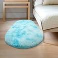 thumbnail image 4 of Soft Shaggy Rug for Bedroom, Oval Plush Fluffy Carpets for Living Room, Furry Carpet, Anti-Skid Fuzzy Comfy Rug, Oval Thick Area Rug for Living Room Bedroom Hotel Fashion Home Decorations, 4 of 6