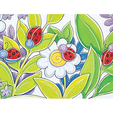 Pack Of 1, 24" x 417' Lady Bug Friends Gift Wrap Counter Roll For 175 -200 Gifts Made In Usa