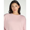 thumbnail image 2 of Time and Tru Women's Tunic Sweatshirt with High-Low Hem, Sizes XS -4X, 2 of 5