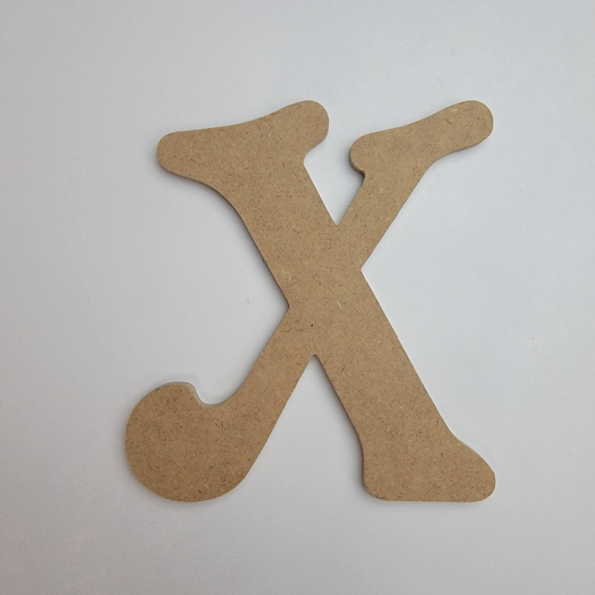 Wooden Letter (X) Unfinished 6" Wood Craft Letter, Paintable, BuildA