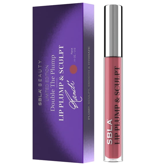 SBLA Beauty - Double The Plump - Lip Plump & Sculpt 11 Fl Oz / 325ml - Lip Plumper - Fuller & Firmer Lips, With Hyaluronic Acids & Peptides - Instant