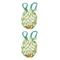 thumbnail image 2 of Advancent Bolsa de malla para pelota de baloncesto, soporte para bolsa de red de almacenamiento de malla, verde y amarillo Verde amarillo 2piezas, 2 of 6