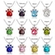 thumbnail image 2 of Maya's Grace Rhinestone Birthstone Pata Imprimir Charm Colgante JoyerÃ­a Collar de cadena de belleza Regalo Maya's Grace JoyerÃ­a, 2 of 9