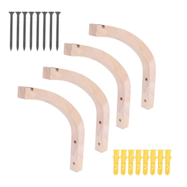 Colgador de plantas de pared para plantas de interior, ganchos de madera para colgar en la pared, ganchos tipo cesta para linternas, 4 unidades