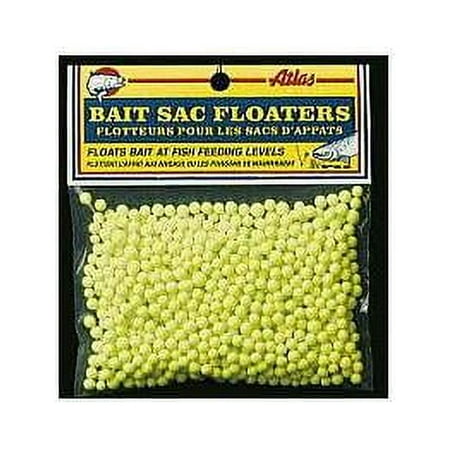UPC: 0043171990022 | Atlas – Mike s Bait Sac Floaters CHARTREUSE Multi-Colored