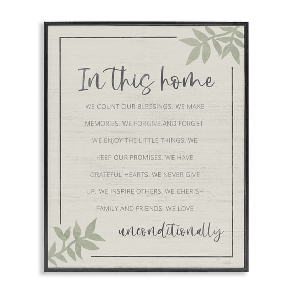 Stupell Industries Farmhouse We Love Unconditionally Black Framed Giclee Art, 11 x 14, by Natalie Carpentieri