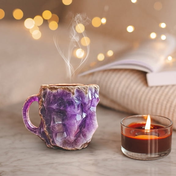 Elegant Luxury Crystal Texture Coffee Mug, Imitation Crystal Coffee Mug, with Inner Liner, Home Office Drinking Hot/Cold Tea, Milk, Coffee, Juice Supplies