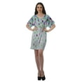 thumbnail image 2 of Moomaya Robes d'Anniversaire Femmes Robe de Travail Imprimée Femmes Bureau Robes à Col en V, 2 of 6