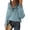 Blue, variant on Womens Sweaters Fall Winter Clothes Long Sleeve Button Down Ruffle Crew Neck Casual Knitted Pullover Tops